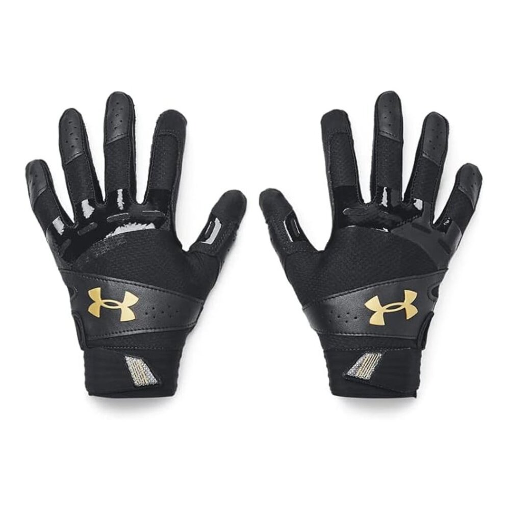 Under Armour Unisex Large Batting Gloves Color: Black/Gold